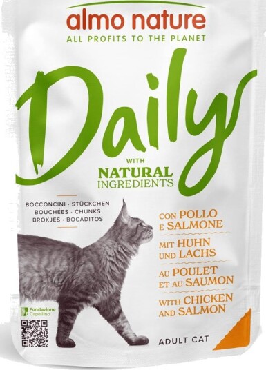 Almo Nature Daily Menu Pose Kylling & Laks 12 X 70 G