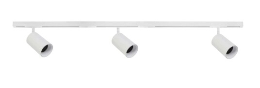 Antidark Designline Tube Pro komplett 1,9 meter spotskinne med 3 spotter GU10 - Hvit