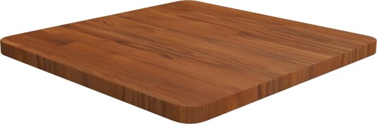Firkantet bordplate mørkebrun 50x50x2,5 cm behandlet heltre eik 343043