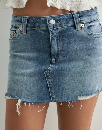Nelly   Blå   Low Waist Jeans Skirt