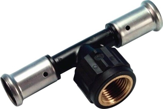 Henco Pres Tee Pvdf Med Indvendig Gevind 40 X 34" X 40 Mm