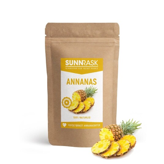 SunnRask - Frysetørket Ananasbiter 100g