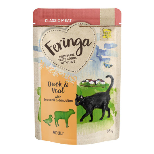 Feringa Classic Meat Meny Poser 12 X 85 G Til Prøvepris! And & Kalv Med Brokkoli