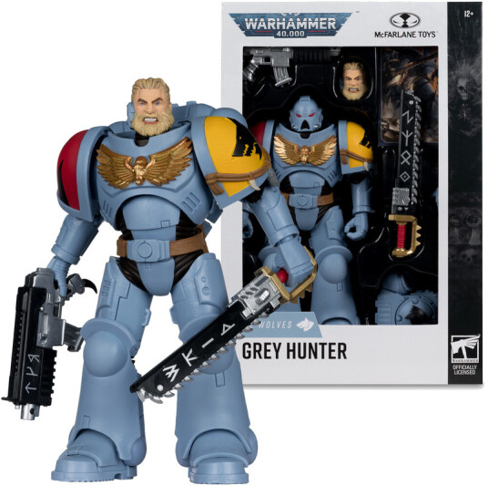 McFarlane Warhammer 40K Space Wolves 7" Grey Hunter Action Figure