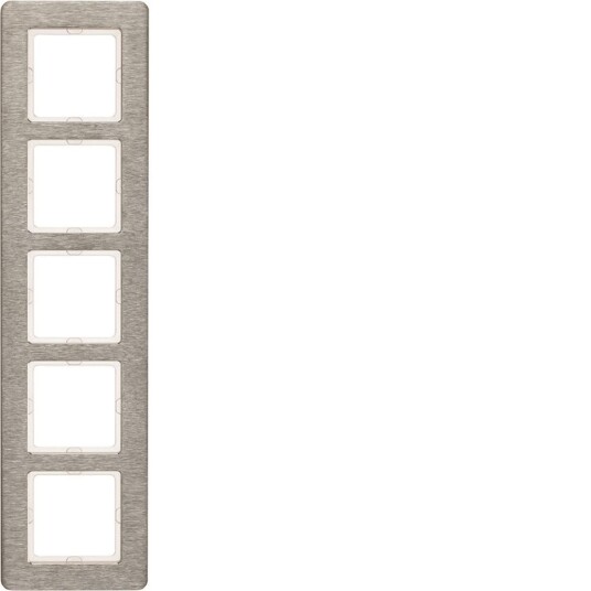 Hager 10156083 Dekkramme For Berker Q.7 Rustfritt Stål 5 Rom