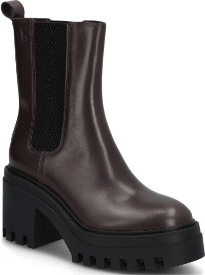 Calvin Klein Chunky Heeled Chelsea Lth ROCKY BROWN 40 x 40 Calvin Klein Chunky Heeled Chelsea Lth ROCKY BROWN 40 x 40