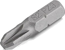 Bits PZ3 x 25 mm - 2 stk.