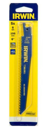 Irwin 150 mm Tigersagblad 6 TPI for Tre - 5 Stk
