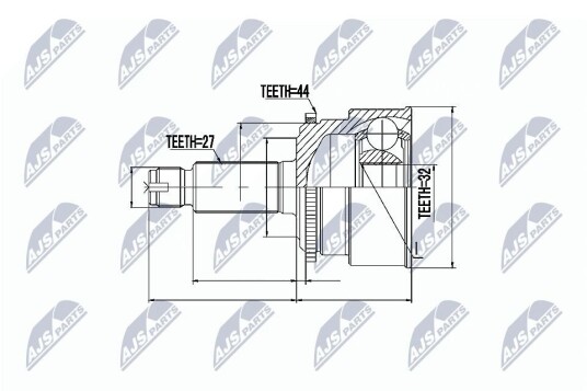 Nty Drivknute drivaksel NTY NPZ SB 010 Nty Drivknute drivaksel NTY NPZ SB 010