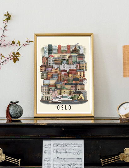 Martin Schwartz Oslo Small Poster - Multi/patterned - 29.7X42CM