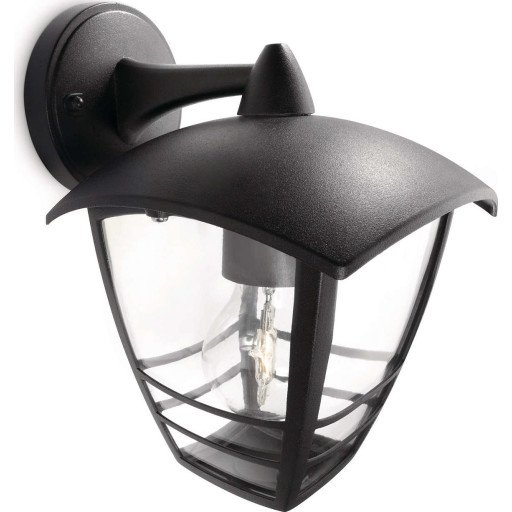 Philips myGarden Creek vegglampe ned utendørs IP44 - Svart