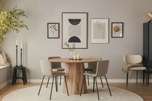 Venture Home Lanzo Spisebord 120 cm med 4 Katy Spisestoler