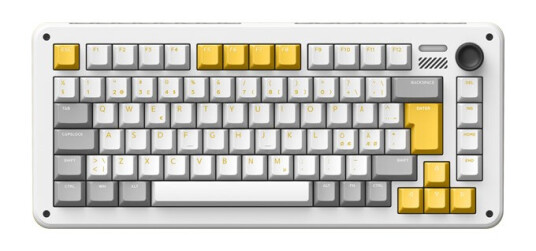 IQUNIX ZX75 Gravity Wave RGB TTC Gold Pink - Gamingtastatur - Nordisk - Grå