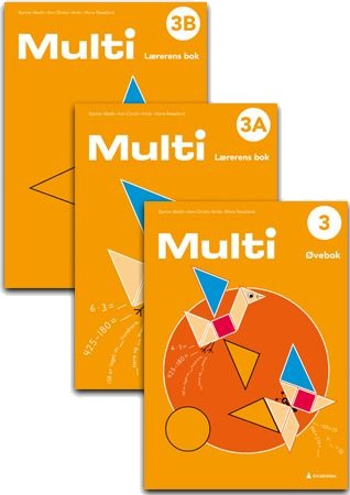 Multi 3 3.utg. Pakke med Øvebok 20stk og Lærerens bok A og B