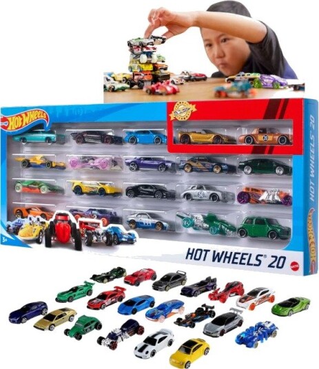 Hot Wheels Set Samlepakke Med 20 Metalbiler