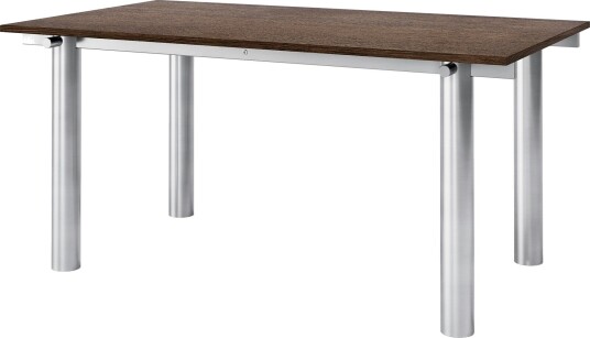 Atura Spisebord 160x90 cm, Rustfritt Stål / Dark Stained