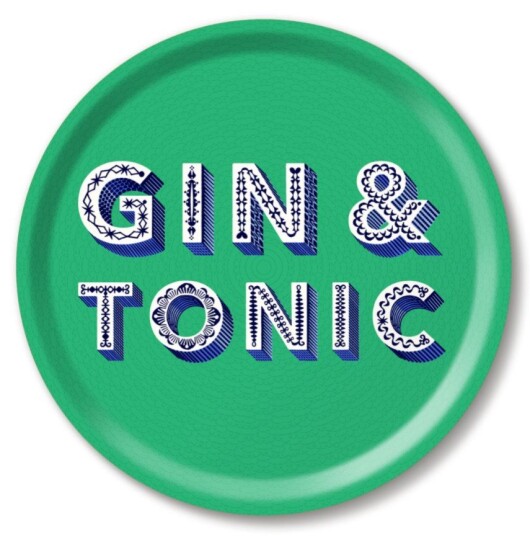 Jamida Serveringsbrett Rund Ø31 Gin & Tonic