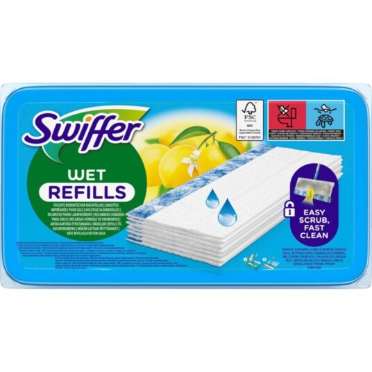 Swiffer Gulvrengjøringskluter Wet Citrus 20-pakning