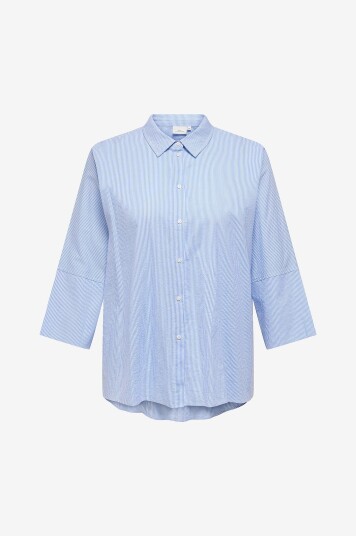 Only Carmakoma Skjorte carAugusta Shirt Wvn Blå