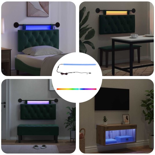 vidaXL LED Stripe 55 cm Flerfarget PVC
