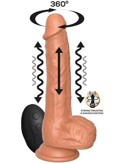 Octavius Dildo With Thrusting, Waving & Vibrating 20 cm