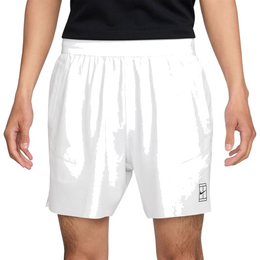 Nike Court Dri Fit Advantage 6 Inch Short Padel  og tennisshorts herre White/Black XL