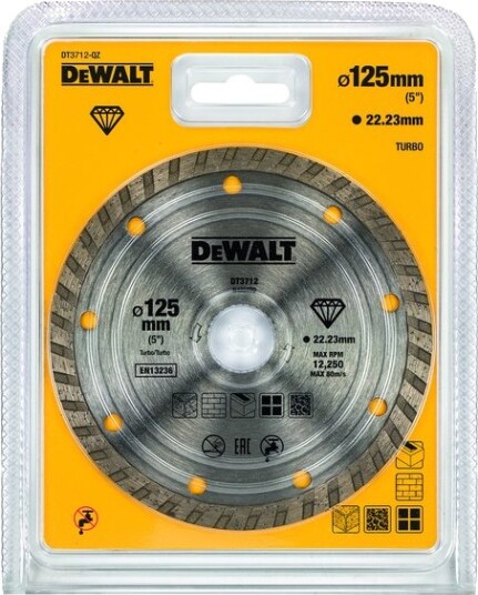 Dewalt Turbo Diamantkappeskive 125mm for Tørrkapping