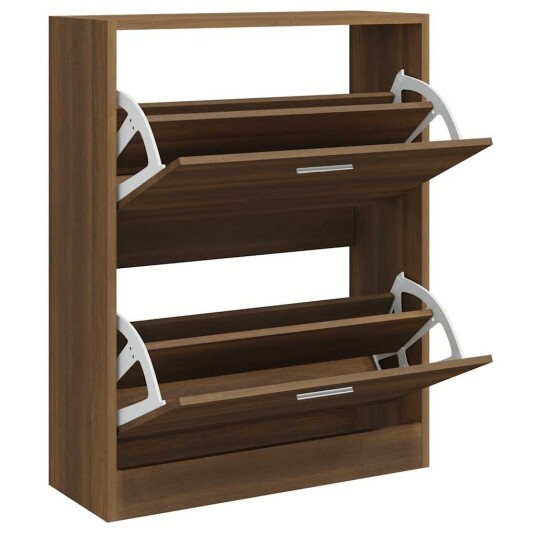 vidaXL Skoskap brun eik 63x24x81 cm konstruert tre vidaXL Skoskap brun eik 63x24x81 cm konstruert tre