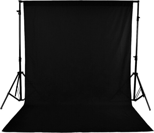 Bakgrunn Ensfarget Sort - 2.7x7 m