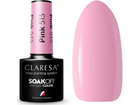 Claresa_Soak Off Uv/Led Rosa Hybridlakk 513 5G Claresa_Soak Off Uv/Led Rosa Hybridlakk 513 5G