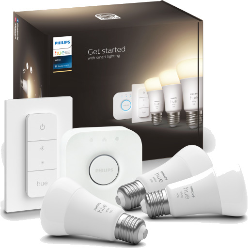 Philips Hue W Startsett Lyskilde 9.5W A60 E27 3pk - 60572 Philips Hue W Startsett Lyskilde 9.5W A60 E27 3pk - 60572