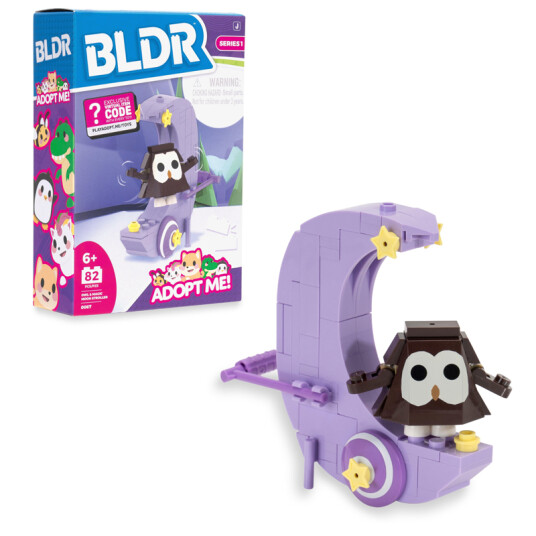 BLDR Byggesett S1 Adopt Me! 82 Deler Ugle Med Måne Vogn