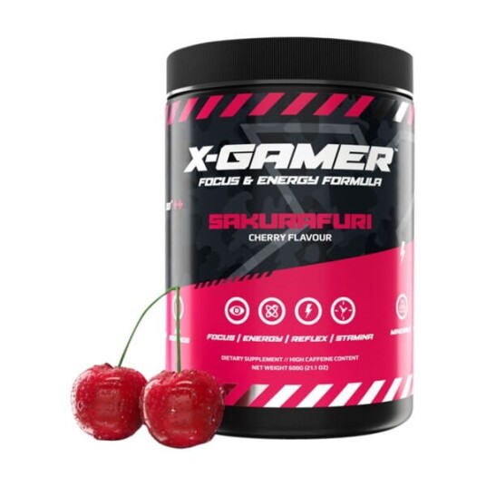 X-GAMER X-TUBZ SAKURAFURI ENERGIDRIKK 600G 809114 X-GAMER X-TUBZ SAKURAFURI ENERGIDRIKK 600G 809114