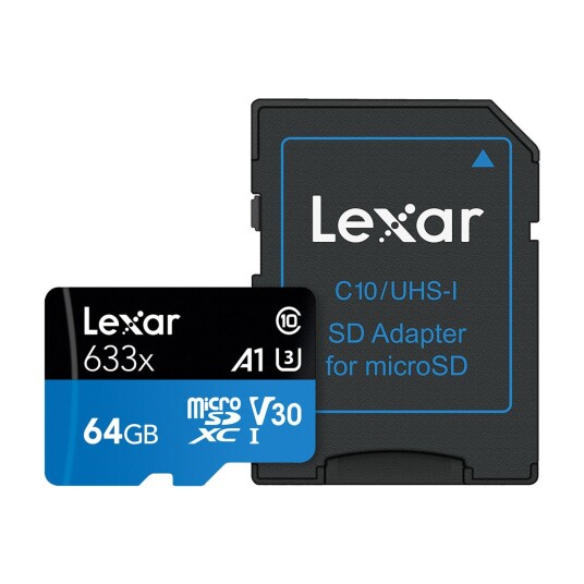 LEXAR MICRO-SDXC 64 GB 633X W/ADA UHS-I MINNEKORT LEXAR MICRO-SDXC 64 GB 633X W/ADA UHS-I MINNEKORT