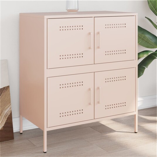 Skjenk rosa 68x39x79 cm stål 8721102389153