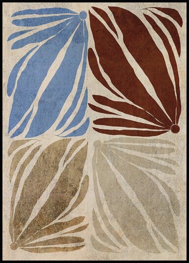 Colorful Leaf Quartet Plakat Plakat / 100x150cm