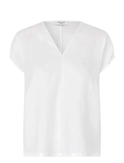 Rosemunde Rwesther Linen Capsleeve Top White 40 Rosemunde Rwesther Linen Capsleeve Top White 40