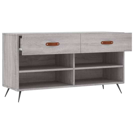 vidaXL Skoskap gr? sonoma 102x35x55 cm konstruert tre vidaXL Skoskap gr? sonoma 102x35x55 cm konstruert tre