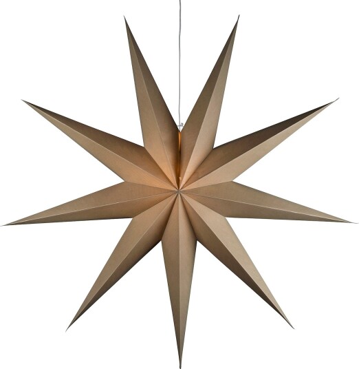 Konstsmide   9 punkts papirstjerne   115 cm   Beige