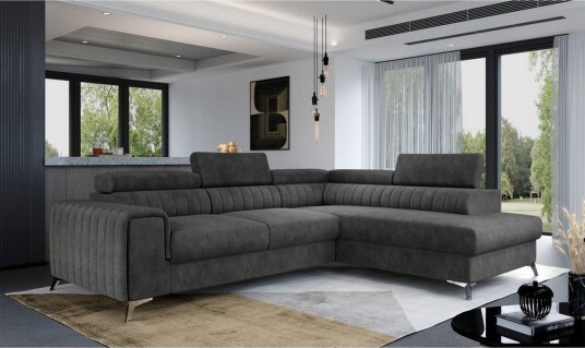 Seksjon Eltap Laurence 278x205x92 cm Dora 96 Svart Høyre Seksjon Eltap Laurence 278x205x92 cm Dora 96 Svart Høyre
