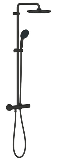 Grohe Vitalio Start Dusjsystem Ø250 mm, Med termostat, Sort Matt