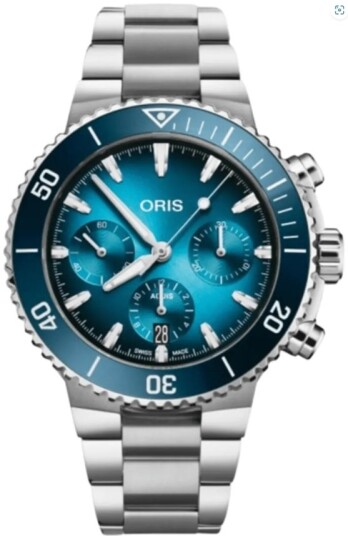 Oris Herreklokke 01 771 7793 4155 07 8 23 01PEB Aquis Blå/Stål