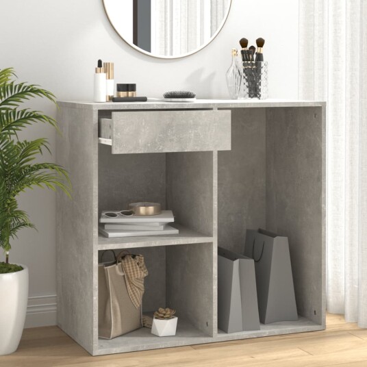 vidaXL Sminkeskap betonggrå 80x40x75 cm konstruert tre vidaXL Sminkeskap betonggrå 80x40x75 cm konstruert tre