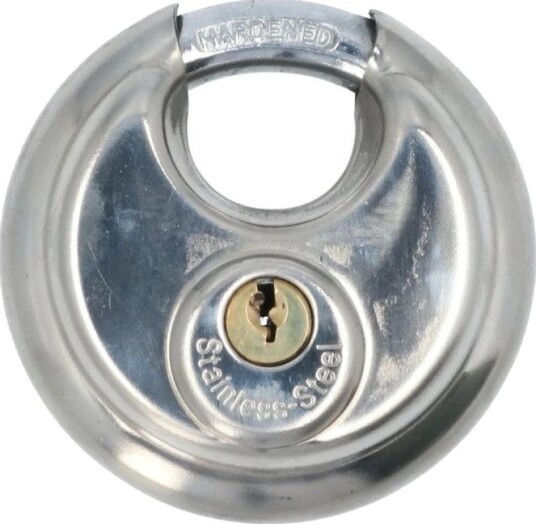 Carpoint Hengelås 70 mm, Rustfritt Stål, Discus Design Sølv