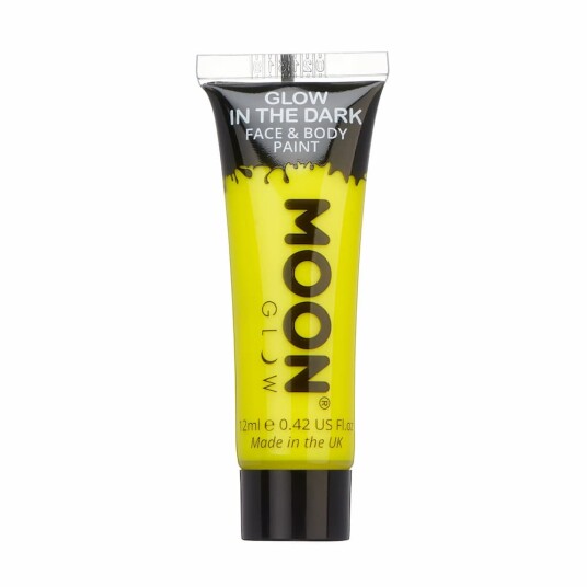 Gul Glow in the Dark Ansiktog Kroppsmaling 12 ml Gul Glow in the Dark Ansiktog Kroppsmaling 12 ml