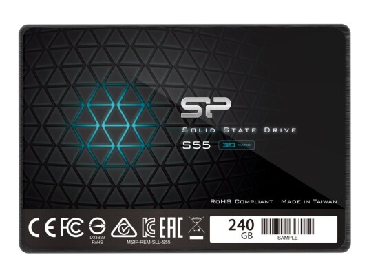Silicon Power Slim S55 - Ssd - 240 Gb - Intern - 2.5" - Sata 6Gb/S - Svart