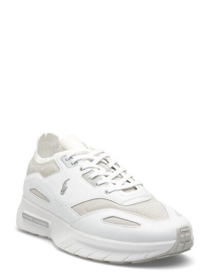 Polo Ralph Lauren Leather/Knit Boerum Knit Sk Ltl White 43 Polo Ralph Lauren Leather/Knit Boerum Knit Sk Ltl White 43