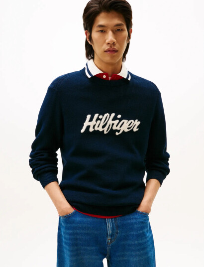 Tommy Hilfiger Seasonal Graphic Cotton Cneck - Navy - XL Tommy Hilfiger Seasonal Graphic Cotton Cneck - Navy - XL