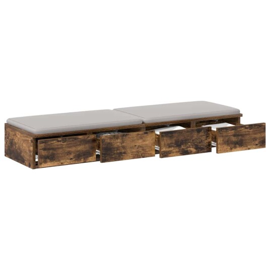 Sengeskuffer Røkt Eik 120x36,5x16,5 cm Konstruert Tre