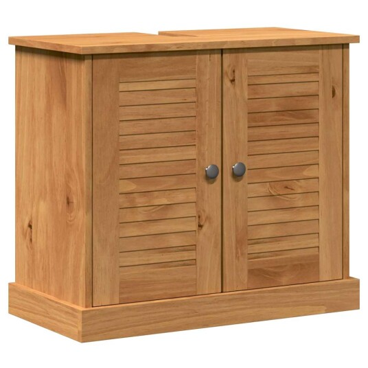  Baderomsinnredningssett 4 pcs honningbrun 37 x 34 x 110 cm